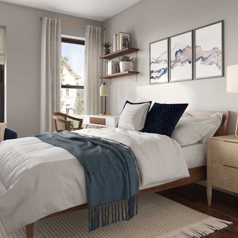 Eclectic, Bohemian, Midcentury Modern Bedroom Design by Havenly Interior Designer Monica