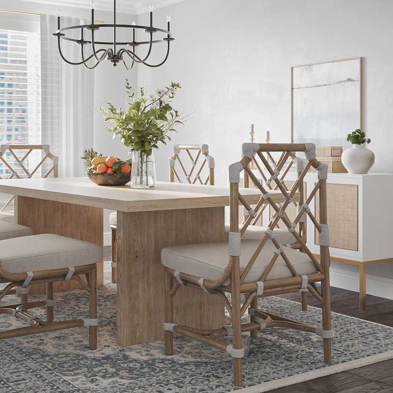 Coastal Dining Room Design by Havenly Interior Designer Legacy