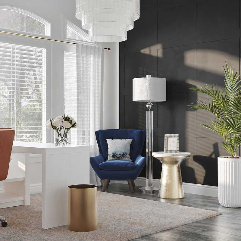 Glam Office Design by Havenly Interior Designer Isabel