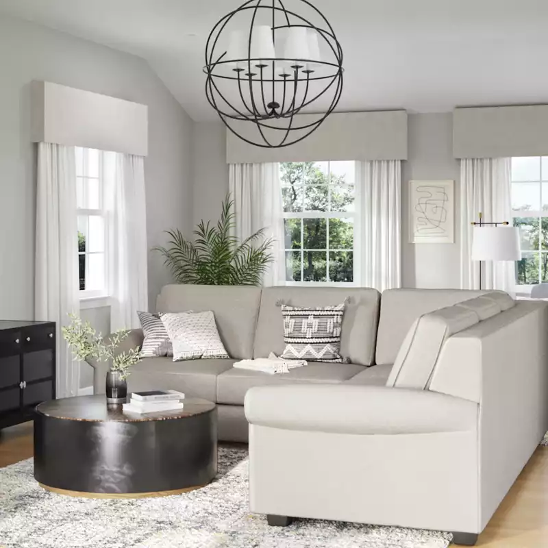 Classic, Coastal Living Room Design by Havenly Interior Designer November