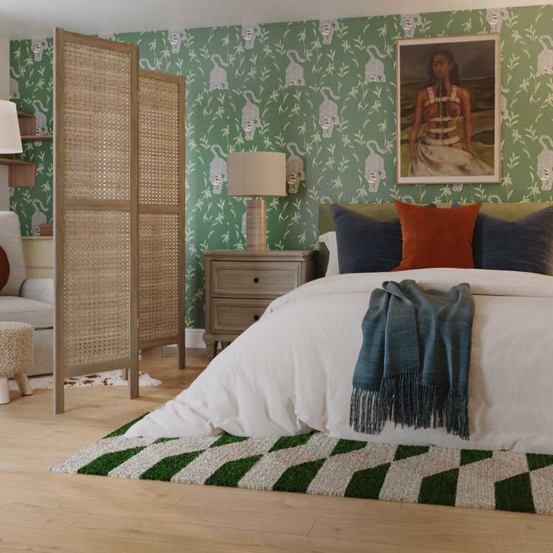 Bohemian, Southwest Inspired, Scandinavian Bedroom Design by Havenly Interior Designer Briana