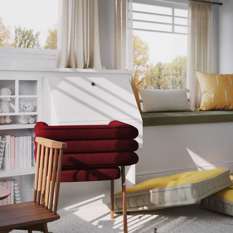 Bohemian, Midcentury Modern, Scandinavian Not Sure Yet Design by Havenly Interior Designer Tara