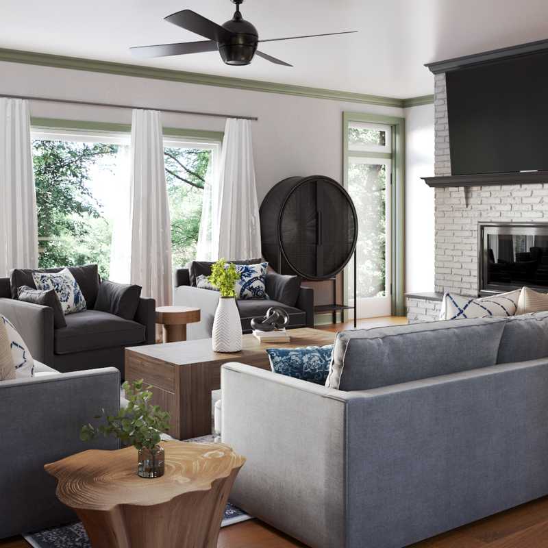 Modern, Farmhouse Living Room Design by Havenly Interior Designer Ebonee