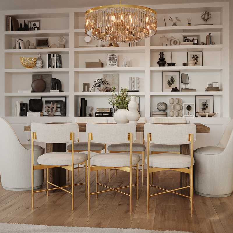 Contemporary, Modern, Glam Living Room Design by Havenly Interior Designer Angie