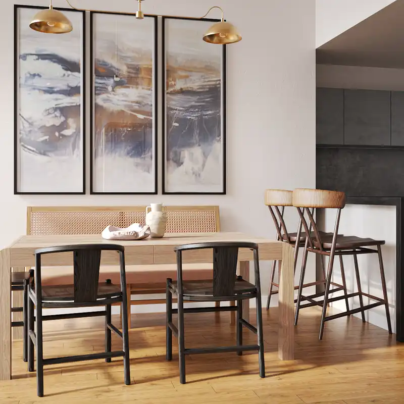 Contemporary, Classic, Coastal Dining Room Design by Havenly Interior Designer Angie