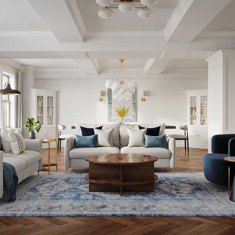 Contemporary, Classic, Traditional, Transitional Living Room Design by Havenly Interior Designer Monica