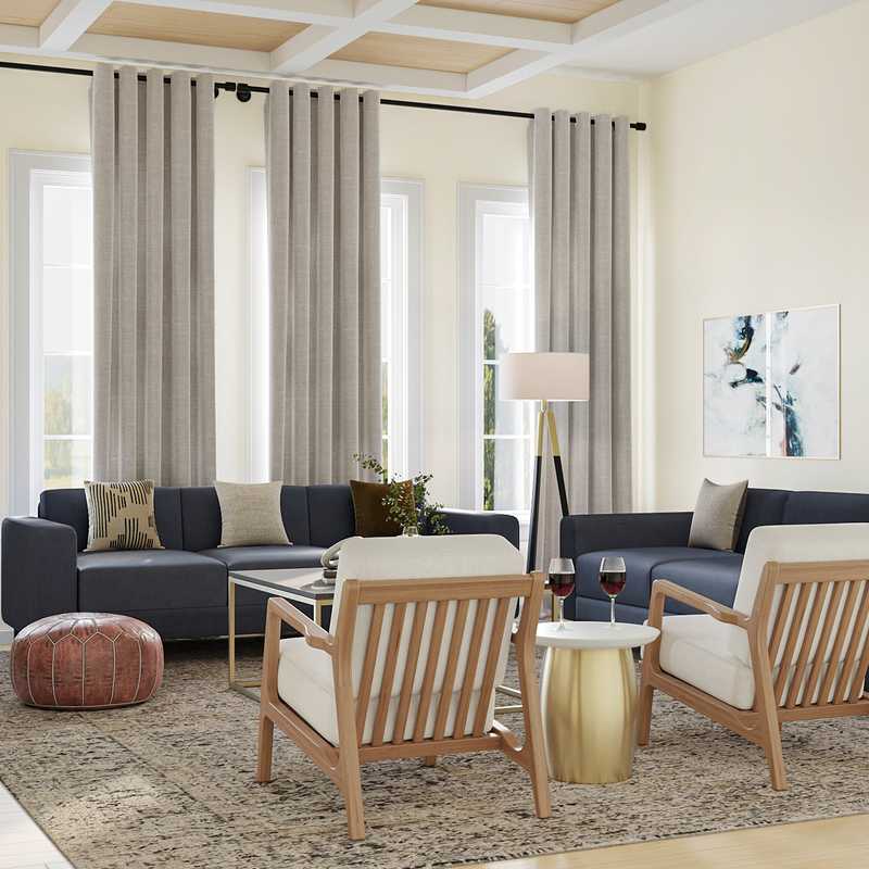 Modern Living Room Design by Havenly Interior Designer Legacy