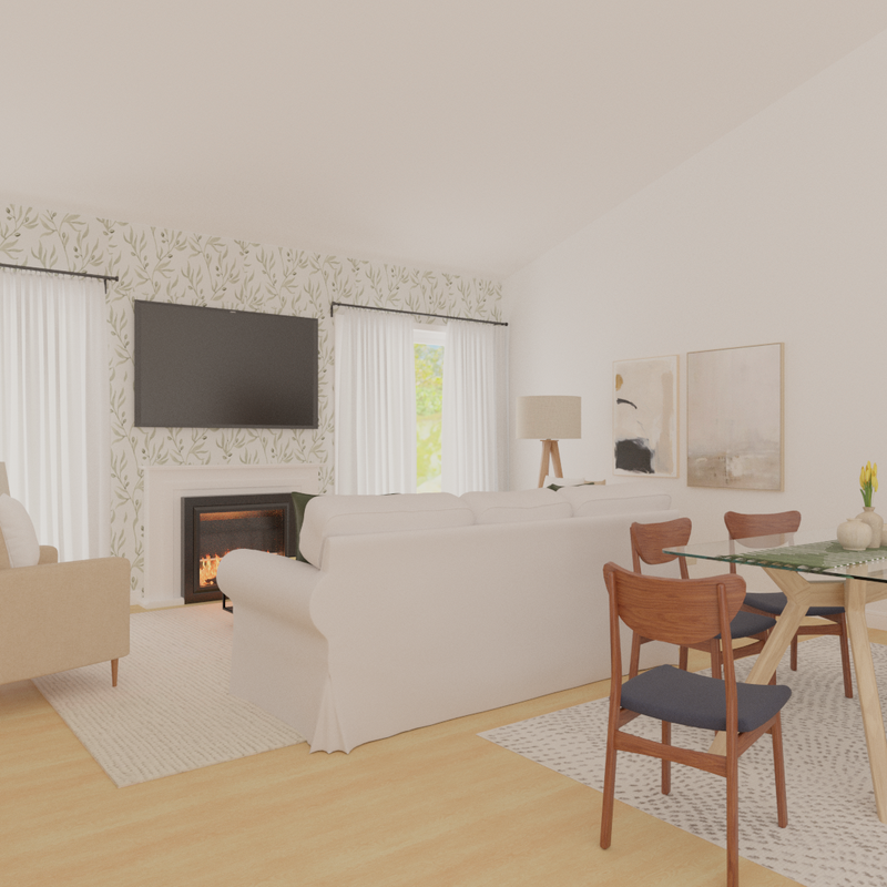 Classic Contemporary Living Room Design by Havenly Interior Designer Ivanna
