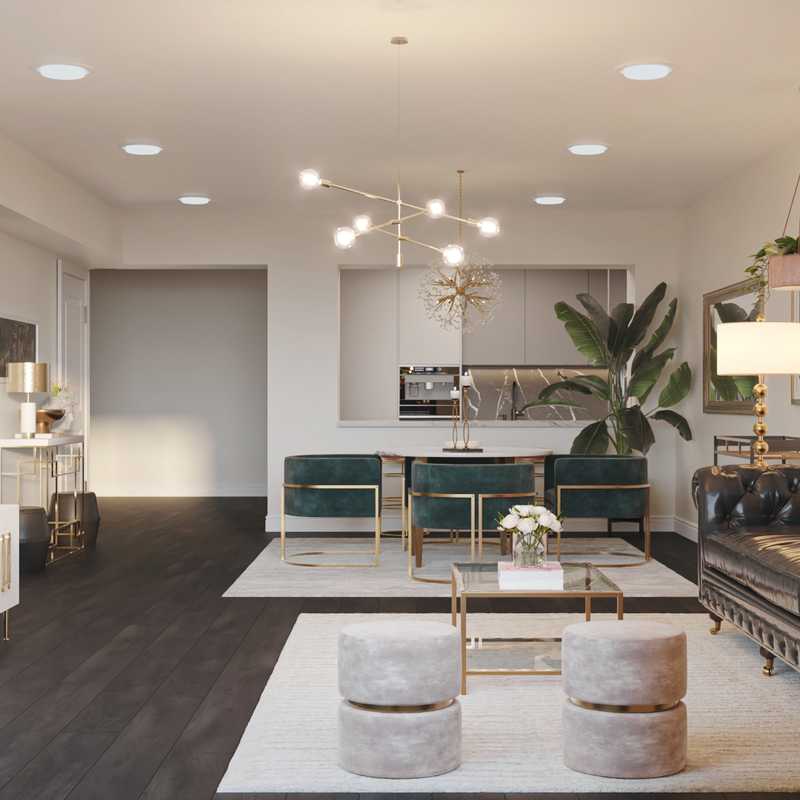 Eclectic, Glam Living Room Design by Havenly Interior Designer Tara