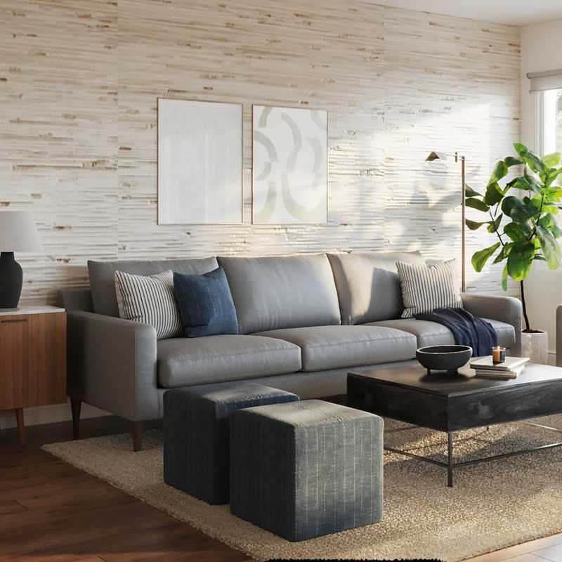 Modern, Industrial Living Room Design by Havenly Interior Designer Florencia