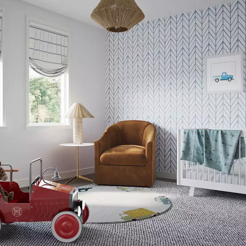 Midcentury Modern, Minimal Bedroom Design by Havenly Interior Designer Florencia