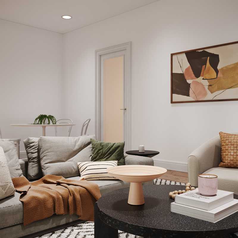 Transitional, Midcentury Modern Living Room Design by Havenly Interior Designer Marisa