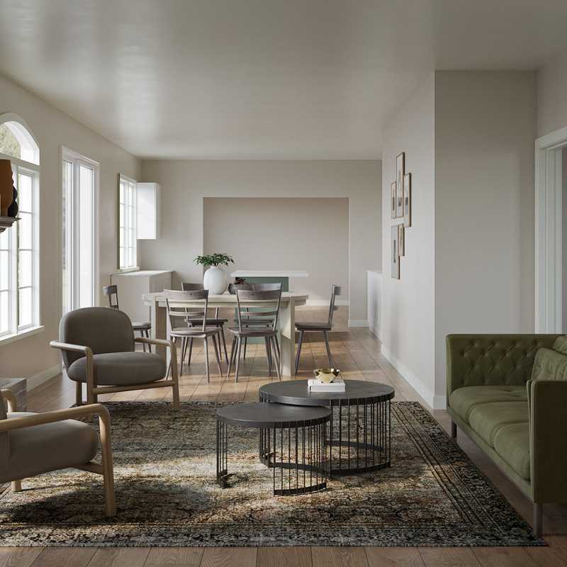 Midcentury Modern, Minimal Living Room Design by Havenly Interior Designer Humera