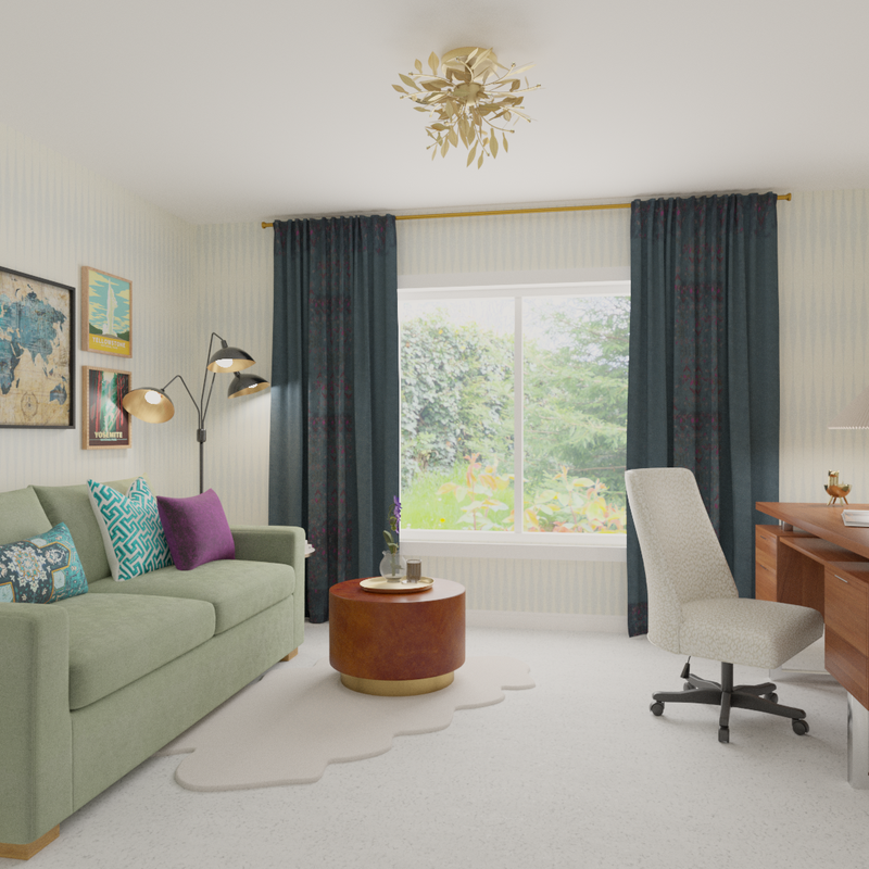 Modern, Transitional Office Design by Havenly Interior Designer Tracy