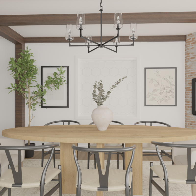 Classic, Transitional Dining Room Design by Havenly Interior Designer Tara