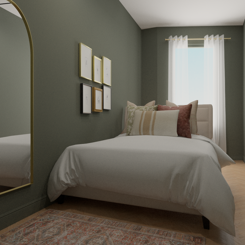 Library, Classic Contemporary Bedroom Design by Havenly Interior Designer Monica