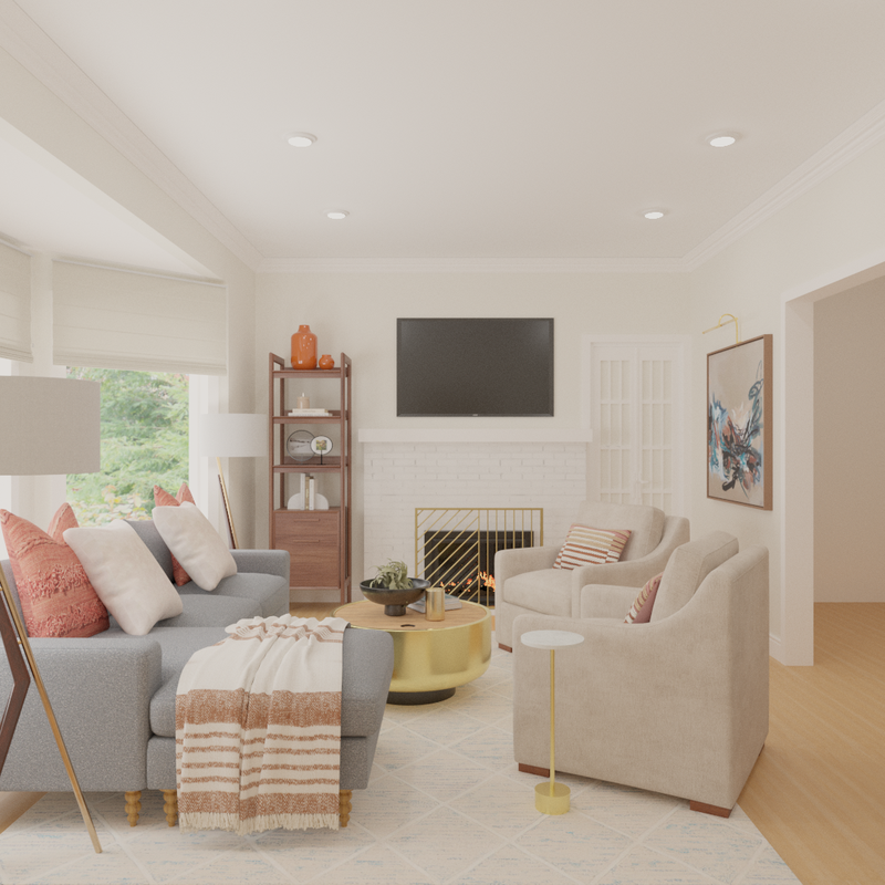 Modern, Transitional Living Room Design by Havenly Interior Designer Tracy