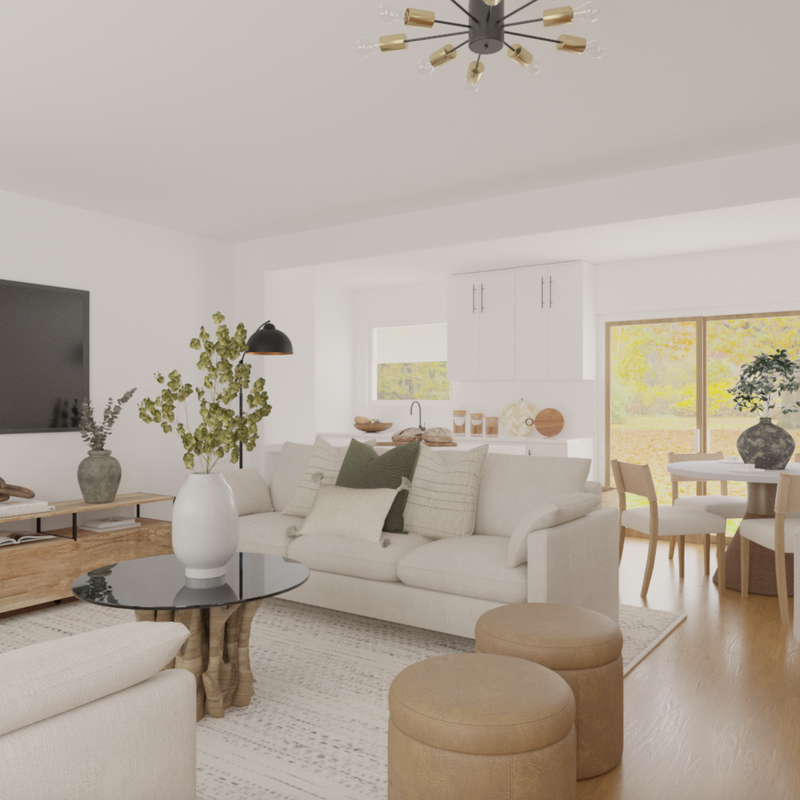 Transitional, Scandinavian Living Room Design by Havenly Interior Designer Tara