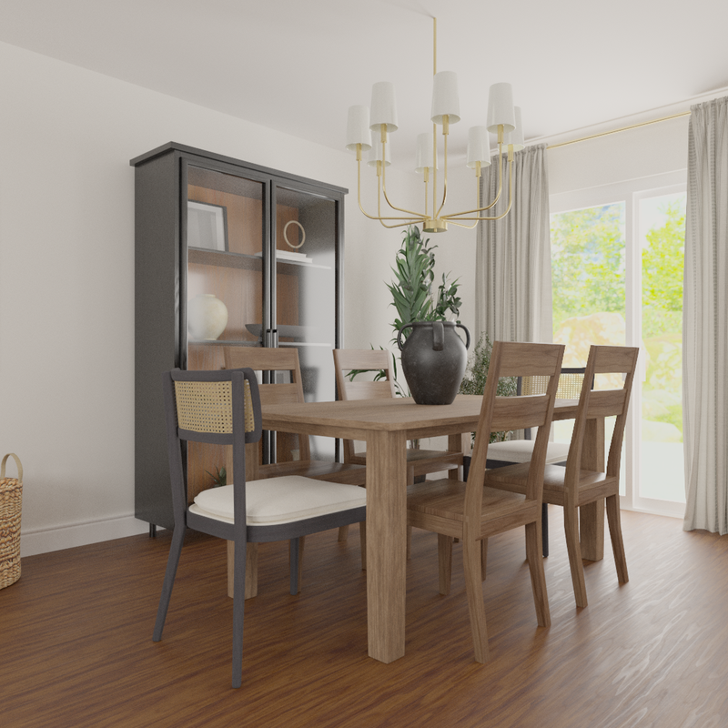 Classic, Transitional Dining Room Design by Havenly Interior Designer Kylie