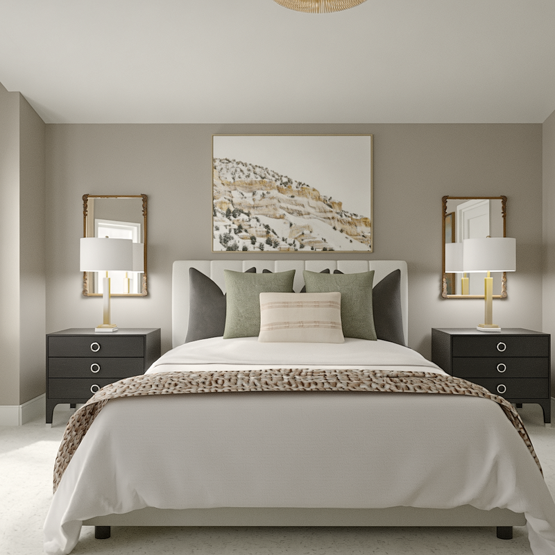 Rustic, Transitional Bedroom Design by Havenly Interior Designer Alyssa