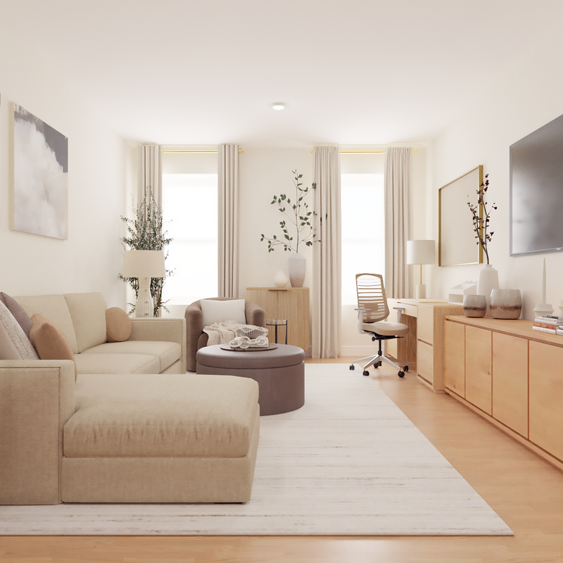 Contemporary, Glam, Minimal Living Room Design by Havenly Interior Designer Danie