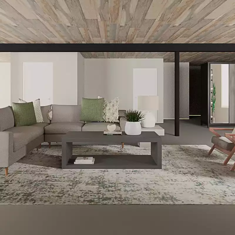 Modern, Industrial Living Room Design by Havenly Interior Designer Fendy