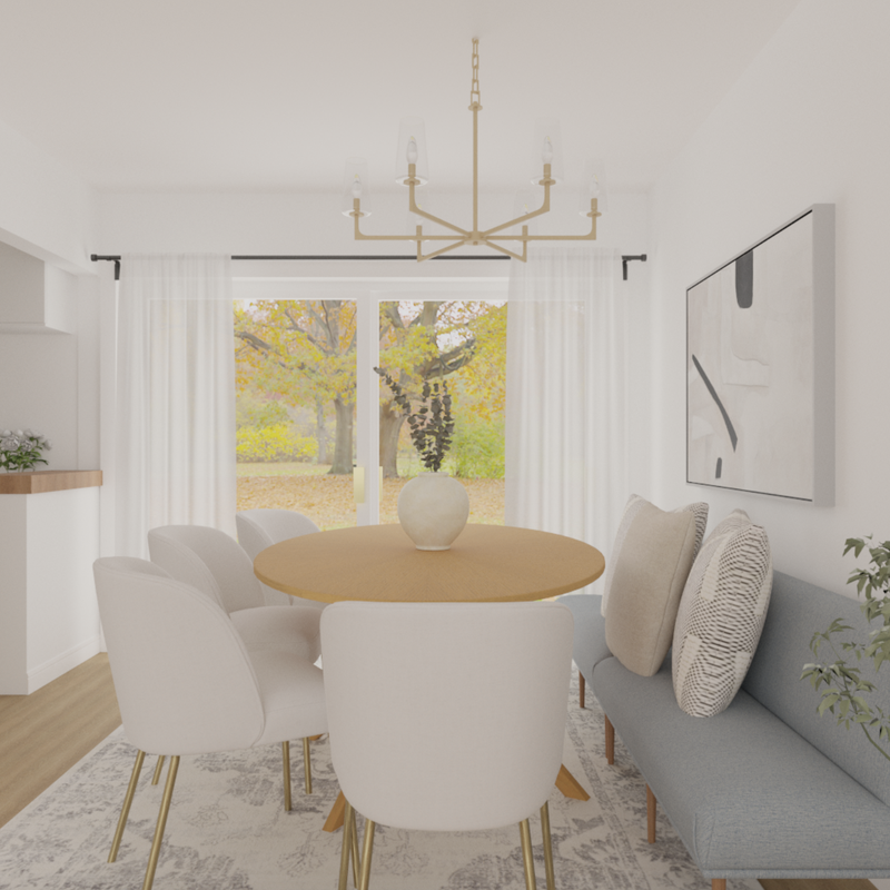 Transitional, Midcentury Modern Dining Room Design by Havenly Interior Designer Tara