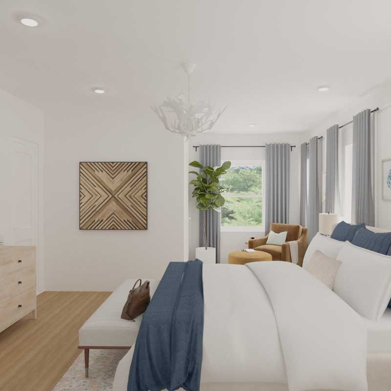 Modern, Bohemian, Coastal Bedroom Design by Havenly Interior Designer Toussaint