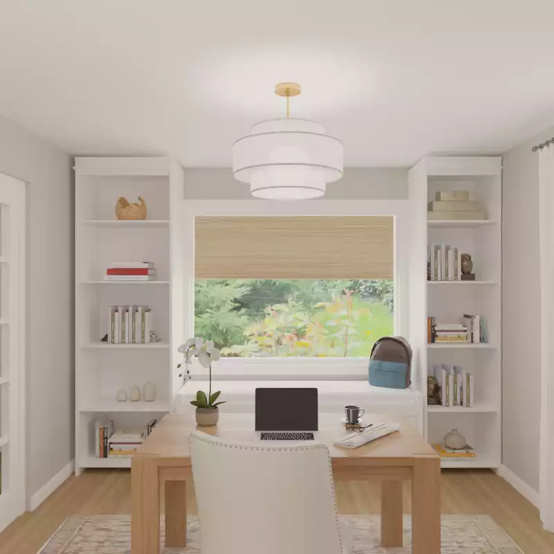Modern, Glam, Transitional Office Design by Havenly Interior Designer Toussaint