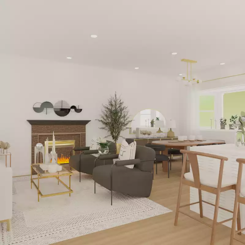 Midcentury Modern, Scandinavian Living Room Design by Havenly Interior Designer Cherish-Joie