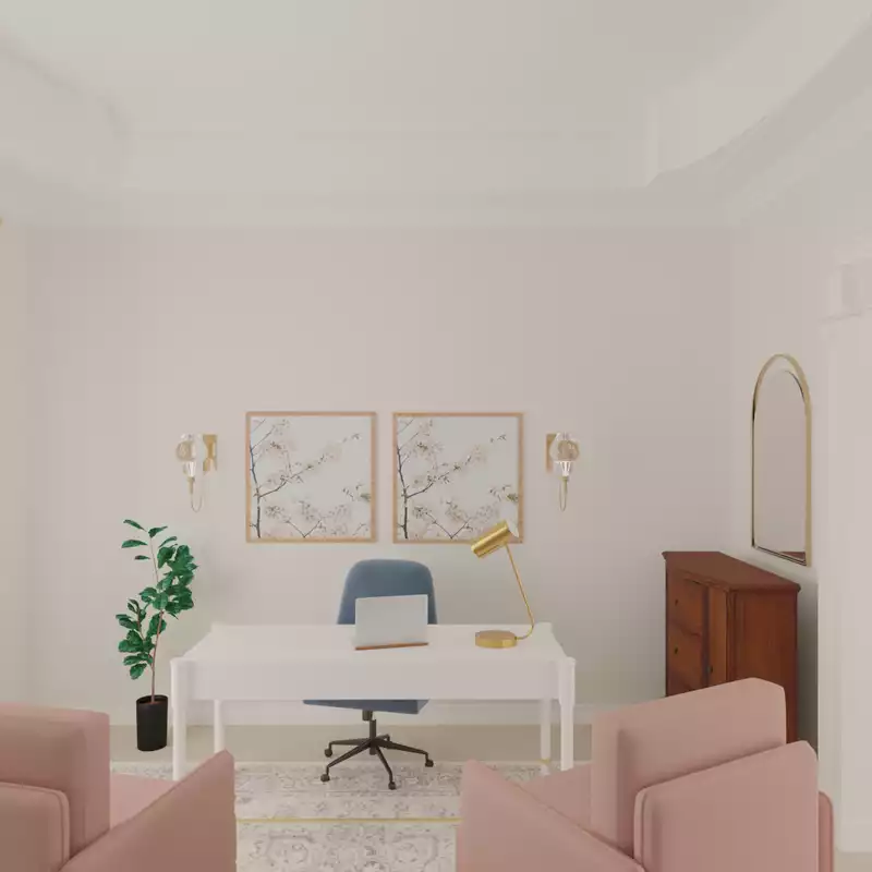 Glam, Traditional Office Design by Havenly Interior Designer Legacy