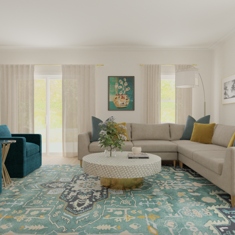 Glam Living Room Design by Havenly Interior Designer Vye