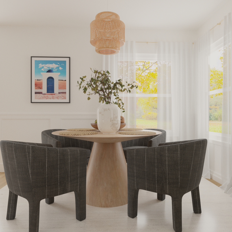 Modern, Bohemian, Traditional, Farmhouse Dining Room Design by Havenly Interior Designer Kait