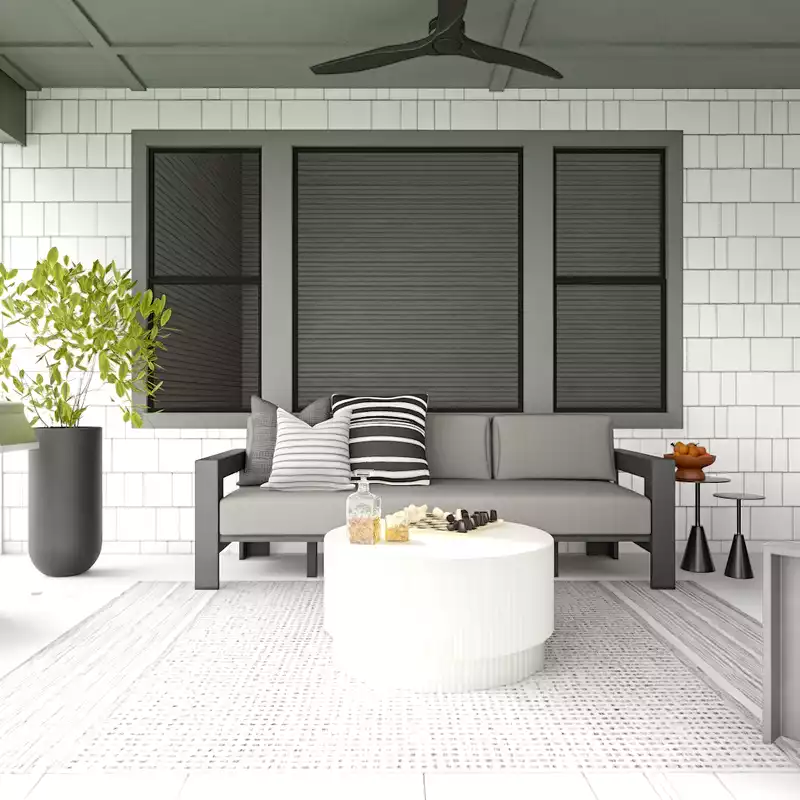 Transitional Outdoor Space Design by Havenly Interior Designer Alyssa