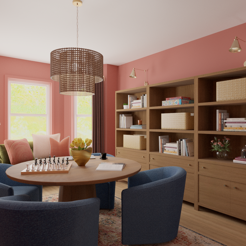 Eclectic, Industrial, Midcentury Modern Dining Room Design by Havenly Interior Designer Katie