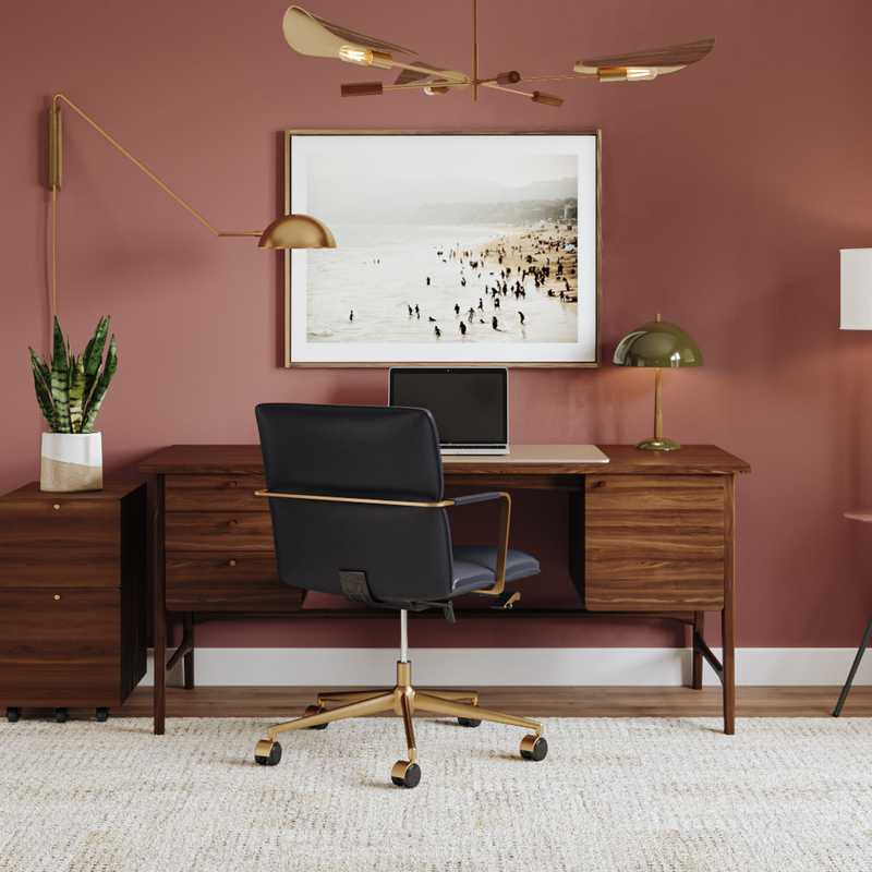 Midcentury Modern Office Design by Havenly Interior Designer Maura