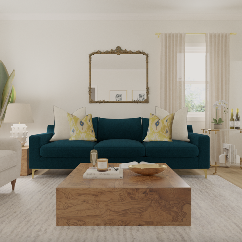 Glam Living Room Design by Havenly Interior Designer Vye