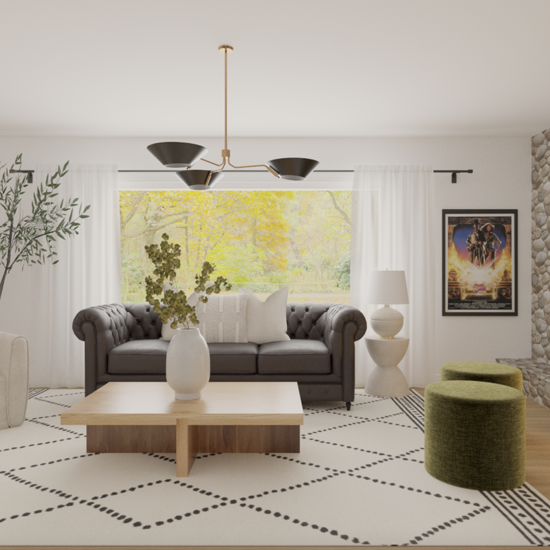 Modern, Midcentury Modern Living Room Design by Havenly Interior Designer Tara