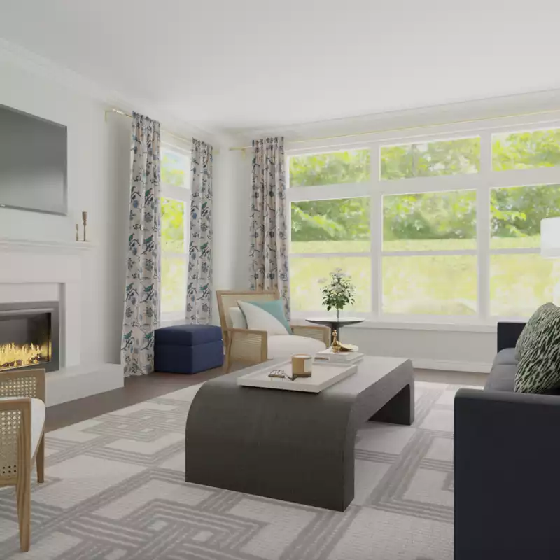 Classic, Glam, Traditional Living Room Design by Havenly Interior Designer Vye