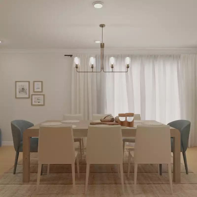 Contemporary, Coastal, Midcentury Modern Dining Room Design by Havenly Interior Designer Kait