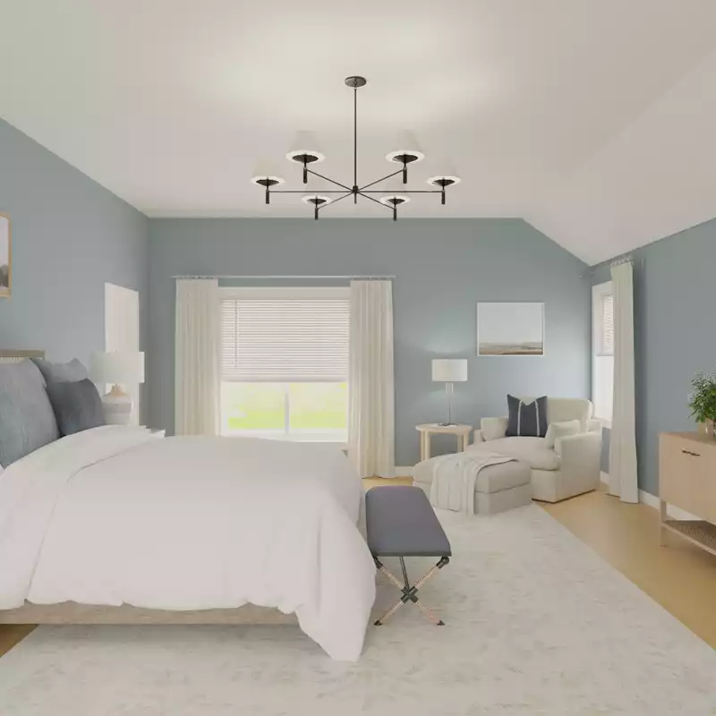 Classic, Coastal, Farmhouse Living Room Design by Havenly Interior Designer Katie