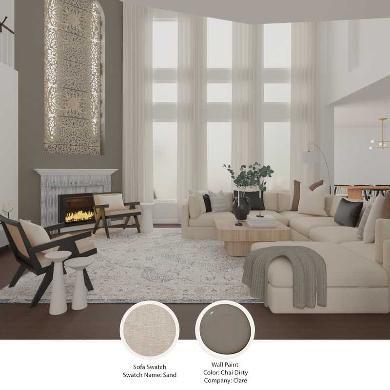 Contemporary, Modern, Minimal, Scandinavian Living Room Design by Havenly Interior Designer Sana