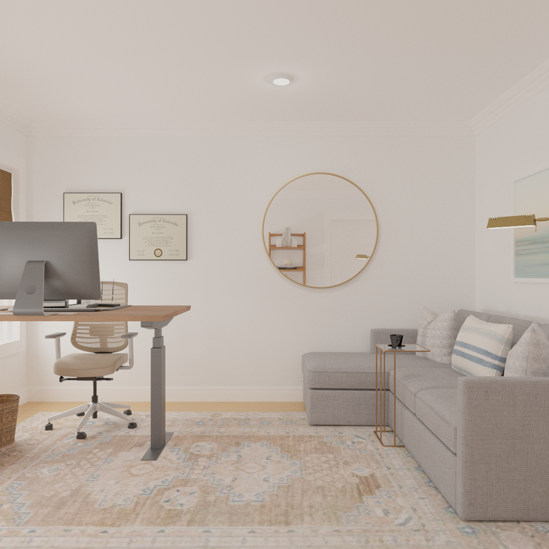 Contemporary, Transitional Office Design by Havenly Interior Designer Ashley