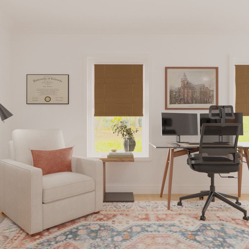 Contemporary, Modern, Transitional, Library Office Design by Havenly Interior Designer Ashley