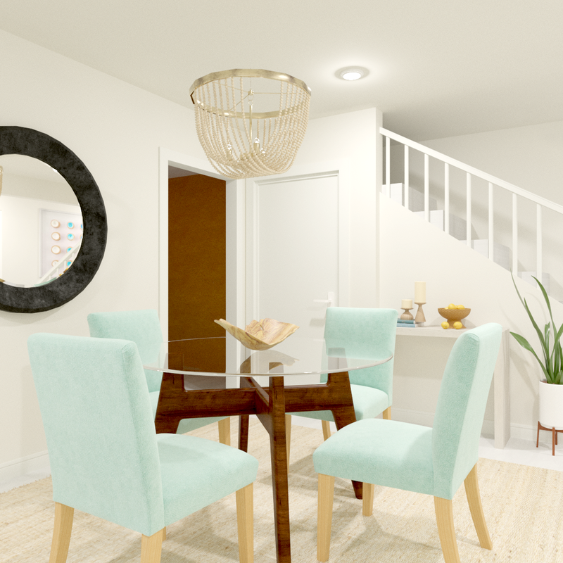 Coastal Dining Room Design by Havenly Interior Designer Ashley