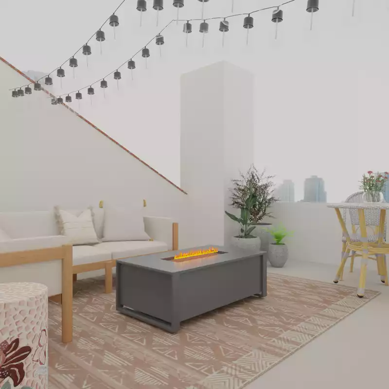 Bohemian Outdoor Space Design by Havenly Interior Designer Shahana