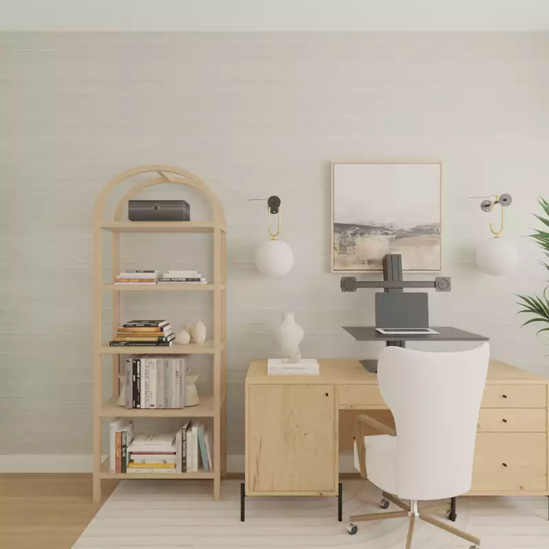 Modern, Classic Contemporary Office Design by Havenly Interior Designer Angie