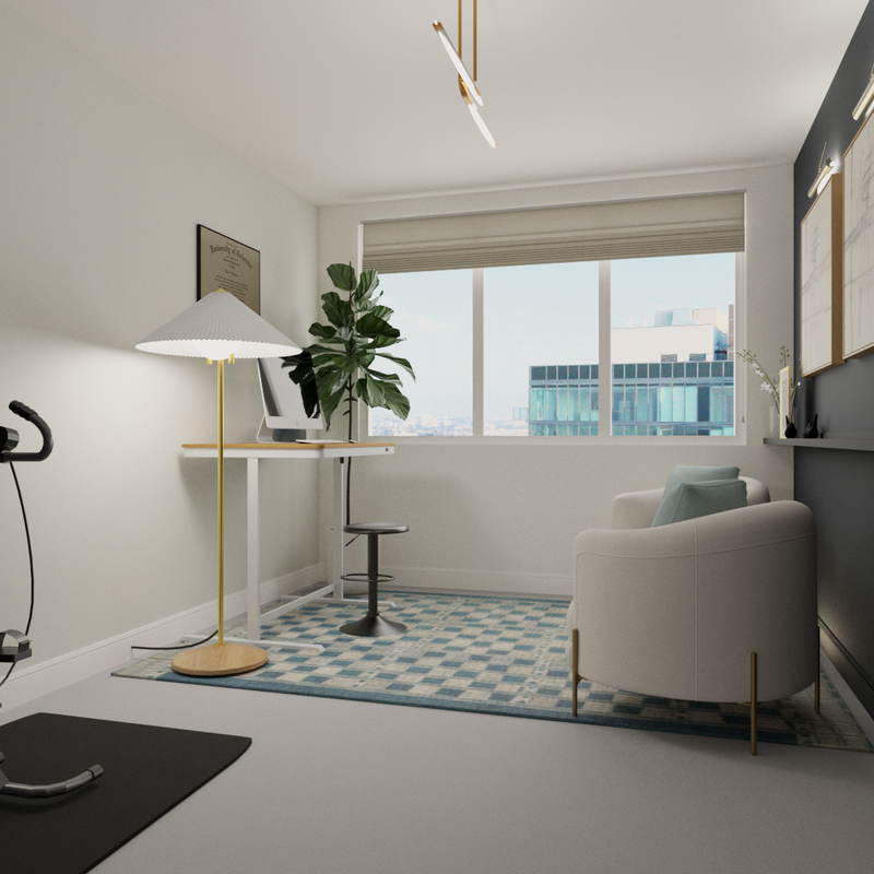 Midcentury Modern Office Design by Havenly Interior Designer Neha
