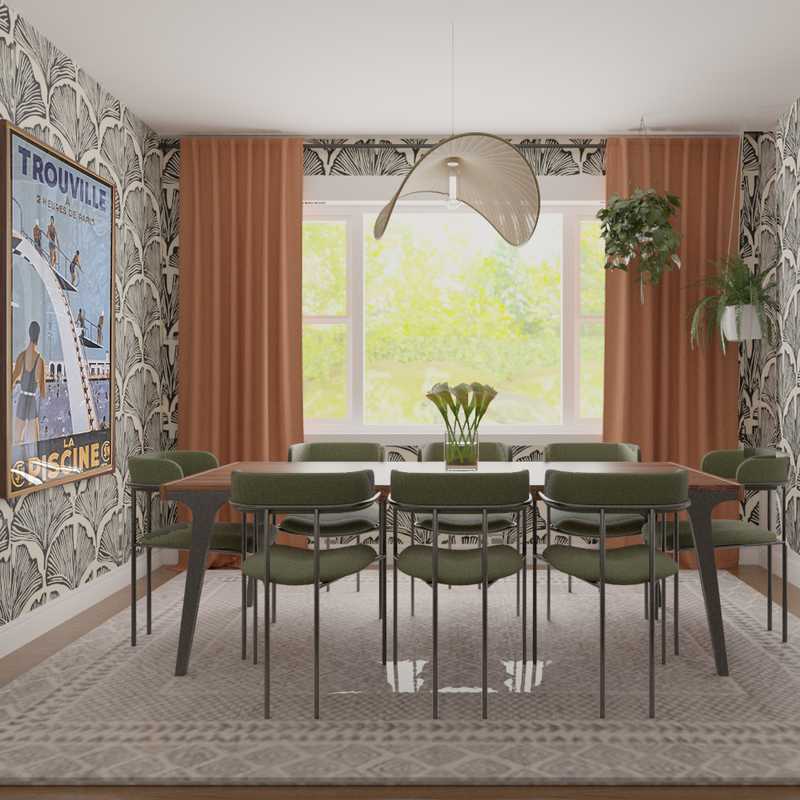 Modern, Eclectic, Bohemian Dining Room Design by Havenly Interior Designer Jennifer