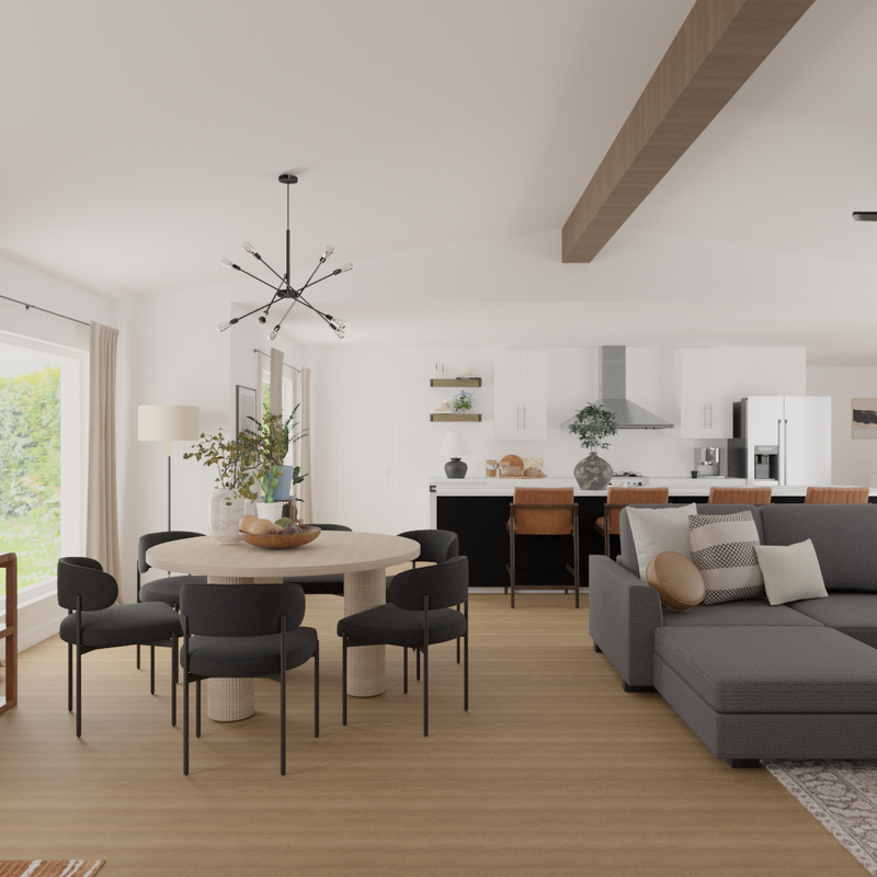 Modern, Minimal Living Room Design by Havenly Interior Designer Kait